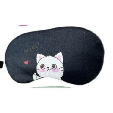 Imagem de Máscara Olhos Dormir Fofa Gatinho Ursinho Descanso Cilhos Bear - NoBra