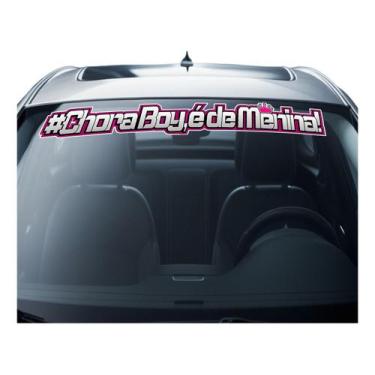 Imagem de Adesivo Parabrisa Chora Boy É De Menina Carro Som Automotivo - Seymour