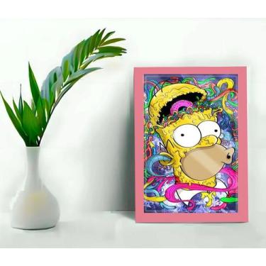 Imagem de Quadro Decorativo Homer Simpson Drop C Moldura e Vidro 33x25 - Genéric