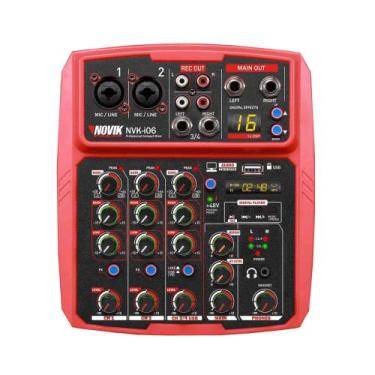 Imagem de Mesa de Som 6 Canais com Interface USB Novik NVK I06 BT - Novik Neo