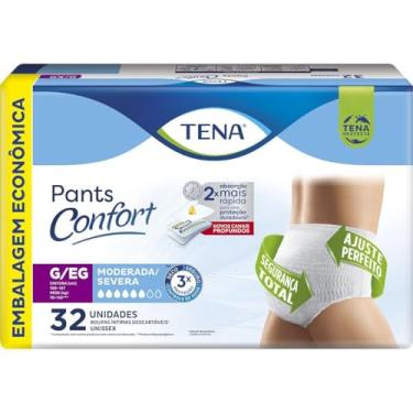 Imagem de Tena Pants Confort, Roupa Íntima para Incontinência Urinária, G/EG - 32 unidades