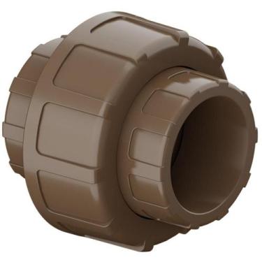 Imagem de União Soldável Conexão Para Unir Canos E Tubos PVC Marrom Água Fria De