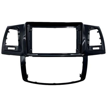 Imagem de Moldura Painel Central 9 Polegadas Hilux 2014 à 2017 Black Piano Som