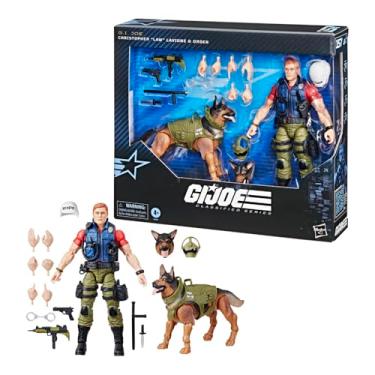 Imagem de G.I. Joe Classified Series #157, Christopher "Law" Lavigne e Order Figura com cachorroro