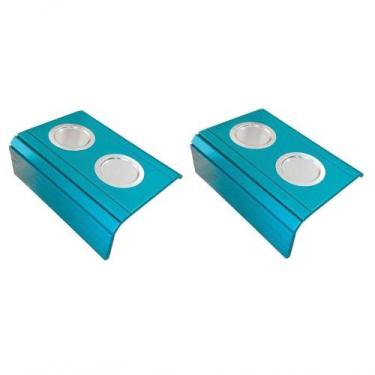 Imagem de Esteiras Porta Copo Alumínio para Sofá Kit 2un Azul Tifany - OUTRAS MA