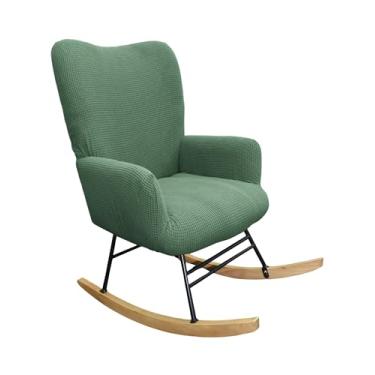 Imagem de CRFATOP 1 capa para cadeira de balanço jacquard para cadeira de balanço estofada para cadeira de balanço para banquete, capa protetora de móveis para sala de estar, quarto, escritórios, verde