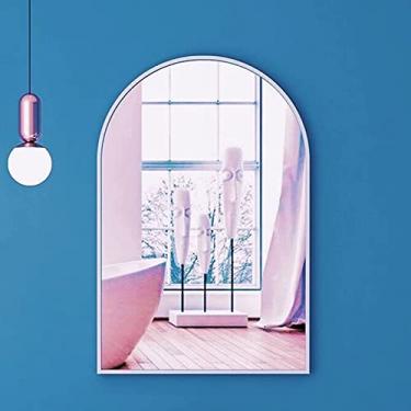 Imagem de Espelho de casa de banho montado na parede espelho de casa de banho arqueado, espelho de vaidade montado na parede, para sala de estar, espelho de barbear, espelho de corpo inteiro para hall de