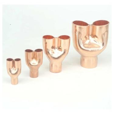 Imagem de I/D 1/10.2 cm/3/20.3 cm/1/5.1 cm/16/19/22/25/28/35/42 mm Alimentação de extremidade igual de cobre tipo Y adaptador de tubo líquido de água 1 peça (8 x 1,0 mm)