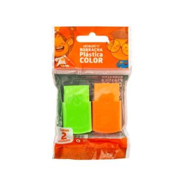 Imagem de Borracha Color/Cinta - Cores Sortidas - blister com 2 un - leo&leo