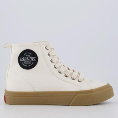 Imagem de Tênis Redley High Látex Feminino Off White, 36