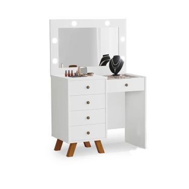 Imagem de Penteadeira Com 5 Gavetas Marselha Branco