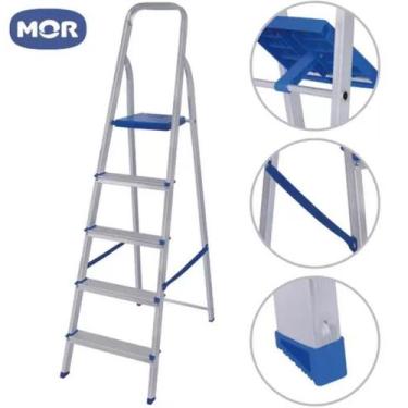 Imagem de Escada de alumínio com 5 degraus - MOR