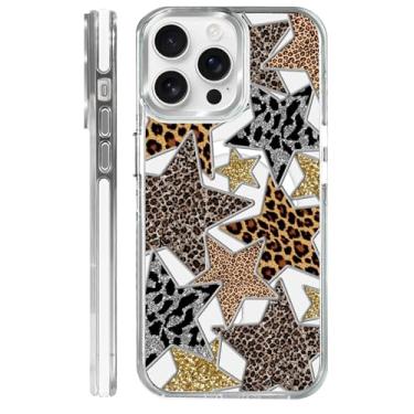 Imagem de OKBUOK Capa para iPhone 16 Pro Max [compatível com Magsafe], capa magnética transparente de silicone à prova de choque com colagem de estrelas padrão