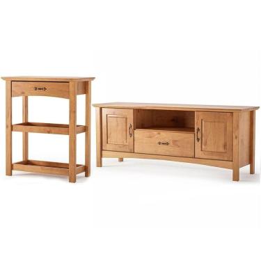 Imagem de Kit Rack Para Tv De Até 60" E Aparador 100% Madeira Belinda Carvalho