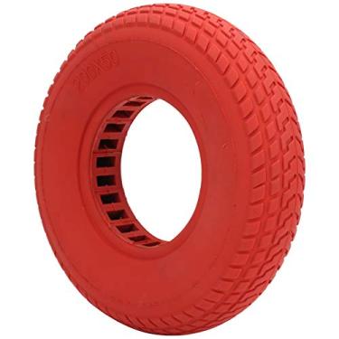 Imagem de KIMISS Pneu de Borracha Sólida à Prova de Explosão de 200x50mm para Scooter Elétrica - Design de Amortecedor de Pressão e Amortecimento, Estrutura Oca para Maior Aderência (Vermelho)