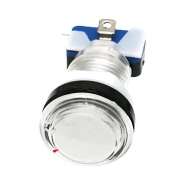 Imagem de Botão Iluminado LED 5V 12V De 33mm Em Plástico Transparente Para Joyst