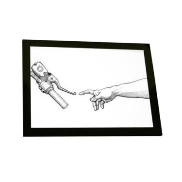 Imagem de Quadro Decorativo Engraçado Moto Criação De Adão Decoração Poster Quarto Sala