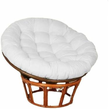 Imagem de Almofada grossa e macia para cadeira - Tecido de algodão grosso e acolchoado, assento de chão macio e redondo, cadeira de balanço, varanda, sala de estar ou dormitório universitário.