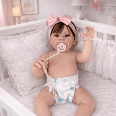 Imagem de Bebê Reborn Realista Abigail - Boneca 50cm de Vinil com Corpo Para Ban