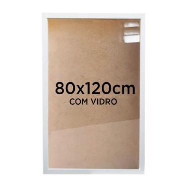 Imagem de Moldura Quadro Caixa 3cm 80x120cm Foto Poster Ilustração com Vidro - V
