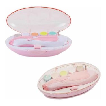 Imagem de Aparador De Unhas Cortador Elétrico Bebê Silencioso Rosa - Mksp