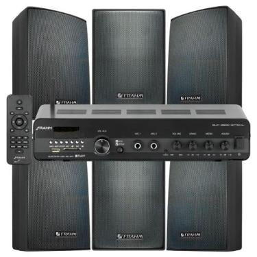 Imagem de COMP Kit Som Ambiente Bluetooth Frahm Slim 3200 + 6 Caixas Ps200 Plus 