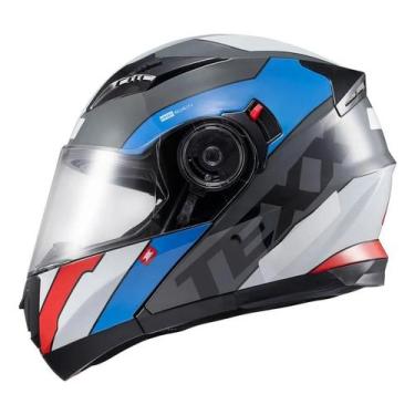 Imagem de Capacete Articulado Robocop Com Óculos Solar Texx Gladiator, AZUL, VER