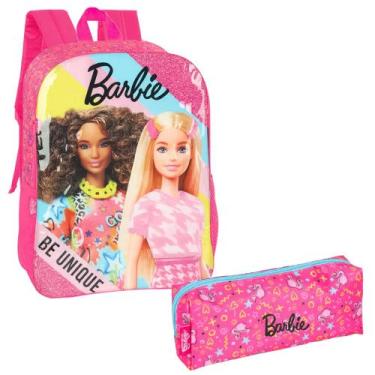 Imagem de Kit Mochila De Costa E Estojo Escolar Barbie Be Unique