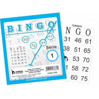 Imagem de Bloco para Bingo Azul 120X108MM 100F Jornal - Tamoio