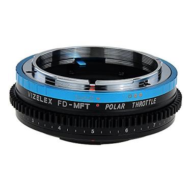 Imagem de Adaptador de montagem de lente Vizelex Polar Throttle - lente Canon FD & FL 35mm SLR para montagem Micro Quatro Terços (MFT, M4/3) Corpo de câmera sem espelho com filtro de polarização circular embutido