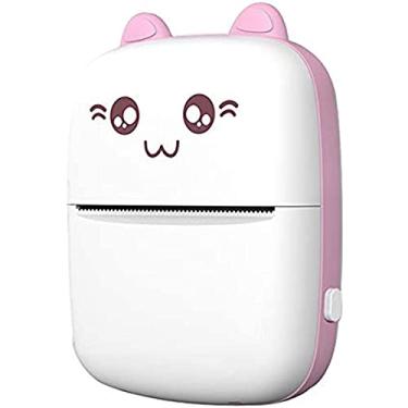 Imagem de KKmoon Mini impressora térmica portátil sem fio BT 200dpi Etiqueta fotográfica Memorando Pergunta errada Imprimindo com cabo USB