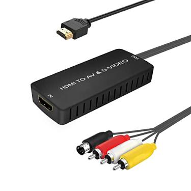 Imagem de Conversor HDMI para SVideo HDMI para RCA, adaptador conversor de áudio e vídeo R/L, compatível com PS3/PS4, Xbox, Fire Stick, Roku, leitor de Blu-Ray, VHS, VCR, DVD, STB, câmera, etc.