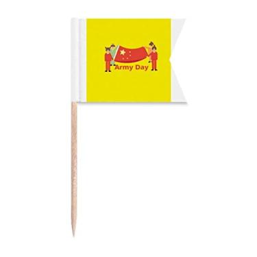 Imagem de Bandeira de palito de dente fashion Art Deco para festa de bolo e comida de bolo