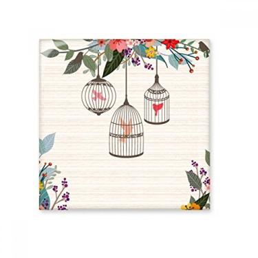 Imagem de Prateleira de flor em gaiola Art Deco presente moderno azulejo de cerâmica brilhante decalque de pedra adornada tijolo vitrificado