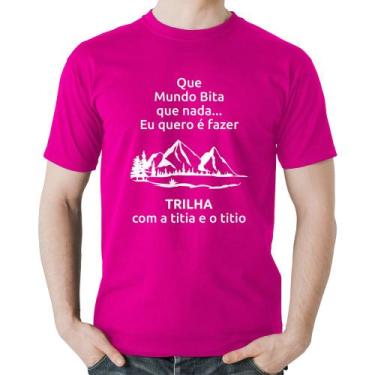 Imagem de Camiseta Algodão Trilha Com A Titia E O Titio Trekking - Foca Na Moda