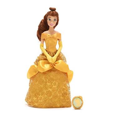 Imagem de Boneca clássica da Disney Belle com pingente – A Bela e a Fera – 28 cm