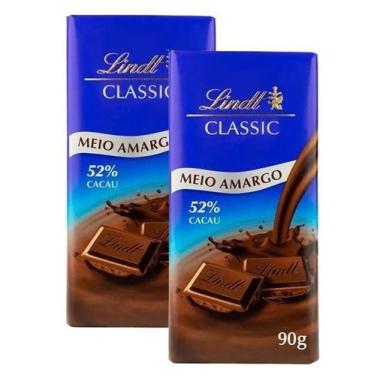 Imagem de 2 Chocolate Francês Meio Amargo 52% Cacau Lindt Classic 90G
