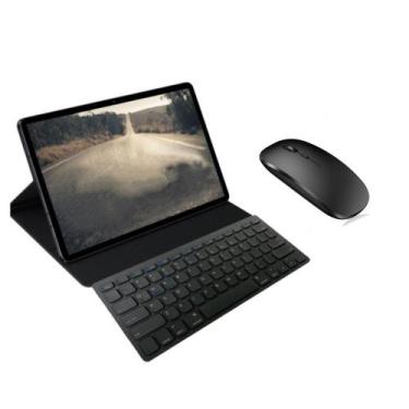 Imagem de Capa com teclado e Mouse via bluetooth para tablet Samsung Galaxy Tab 