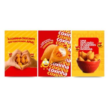 Imagem de kit quadros Decorativo Cozinha Coxinha Salgado Padaria" - aero print