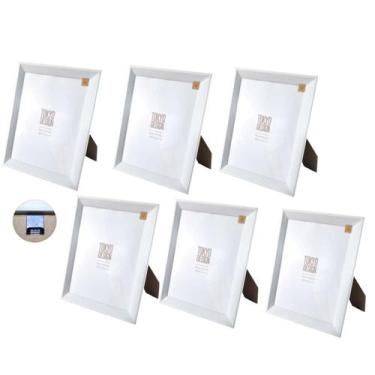 Imagem de Kit 6 Porta Retrato Madeira 15x20 Quadro de Fotos Decoração - MultiA, 