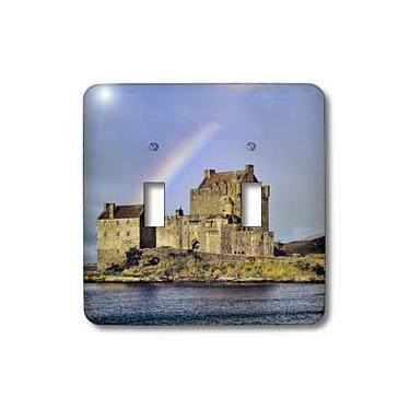 Imagem de 3dRose Interruptor duplo lsp_82825_2 Escócia, Highland, Castelo Eilean Donan, Rainbow Eu36 Rer0024 Ric Ergenbright
