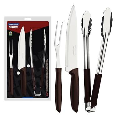 Imagem de Kit Churrasco Inox 3pc Plenus Mar Tramontina Marron No Voltagev