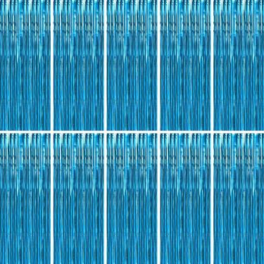 Imagem de Cortina de franja BTSD-Home Aquamarine Foil 1x2,45 m - pacote com 10