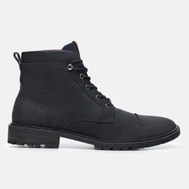 Imagem de Bota Masculina De Couro Confortável Bico Fino Moderno Elegante Sola De