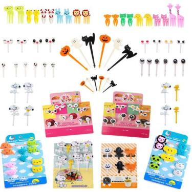 Imagem de Jogo Garfinho Infantil Petisco Para Frutas Palitinho 54pçs - PromoGala