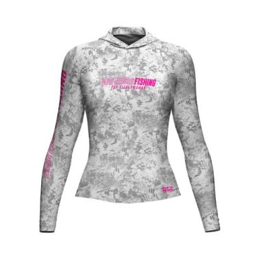 Imagem de Camiseta Feminina Capuz Mar Negro Sublimada Camisa Pesca Peixe Dry Fit