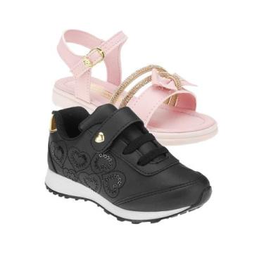 Imagem de Tênis Infantil Menina e Papete - KIT 2 PARES Tam 23 ao 34 - Sapatinhos