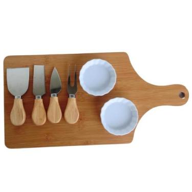Imagem de Kit Tábua 7 Peças Para Queijos, Pães, Frios, Petiscos  20x40cm. - Pape