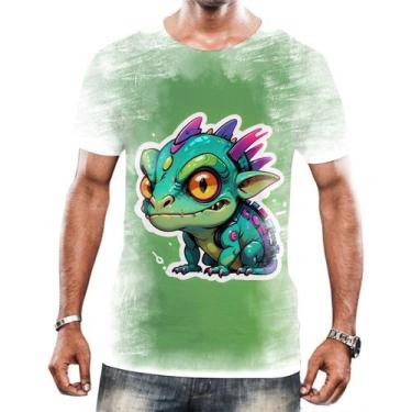 Imagem de Camisa Camiseta Tshirt Animais Cyberpunk Camaleão Repteis 1 - Enjoy Sh