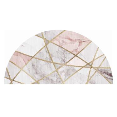 Imagem de TOUSSE Tapete redondo, tapete lavável, antiderrapante, tapetes para sala de estar, tapetes para quarto, tapete circular, tapetes vintage boho, pilha baixa, macio (flor 06,80 x 160 cm)